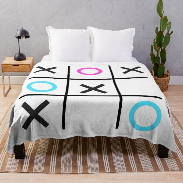 Item preview, Tic-Tac-Toe, Xs & Os, Noughts & Crosses (blue/pink/tropical) designed and sold by Obawan.