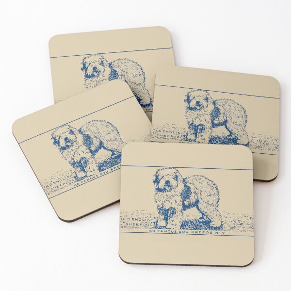 Item preview, Old English Sheepdog Vintage Art Dog Vintage Poster Art designed and sold by ElegantCat.