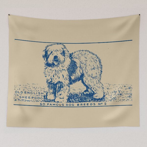 Item preview, Old English Sheepdog Vintage Art Dog Vintage Poster Art designed and sold by ElegantCat.