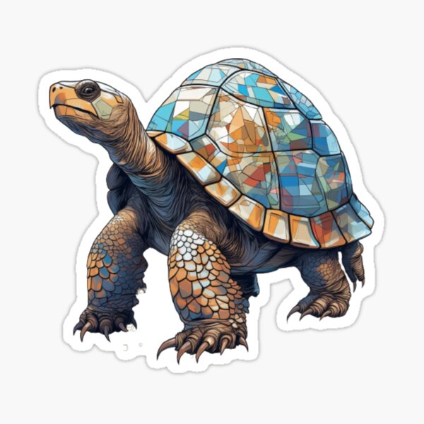 Item preview, Galapagos Tortoise in Galapagos Mosaic Style designed and sold by KMQN.