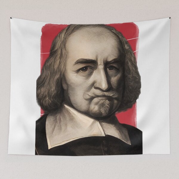 Item preview, English Philosopher Thomas Hobbes illustration  designed and sold by Litstoy.