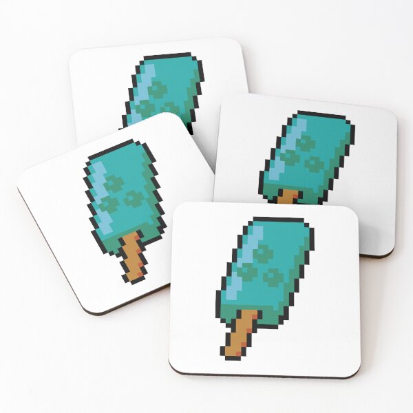 Item preview, Pixel Blueberry popsicle - pixel food art designed and sold by LittleFoodShop.