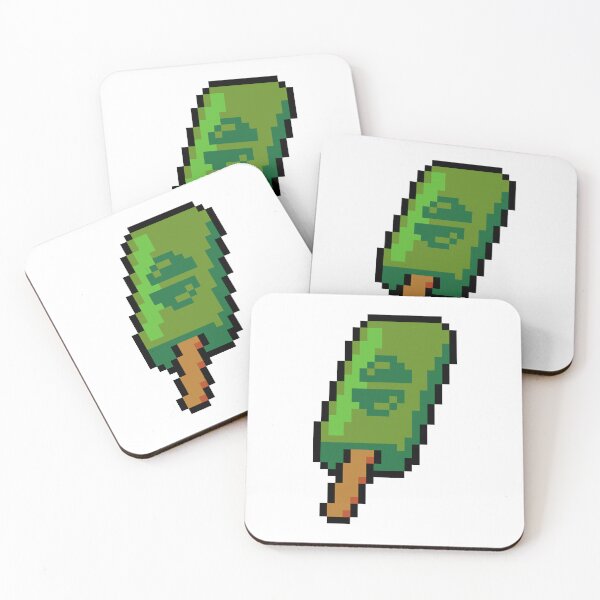 Item preview, Pixel Lime popsicle - pixel food art designed and sold by LittleFoodShop.