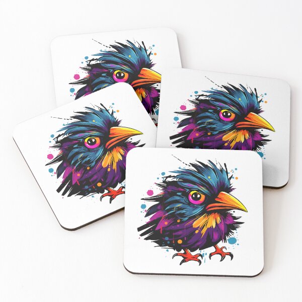 Item preview, Colorful abstract punk bird  designed and sold by Art Happens.