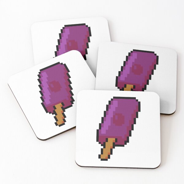 Item preview, Pixel Grape popsicle - pixel food art designed and sold by LittleFoodShop.