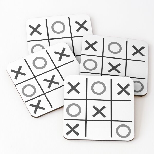 Item preview, Tic-Tac-Toe, Xs & Os, Noughts & Crosses (grey/black) designed and sold by Obawan.