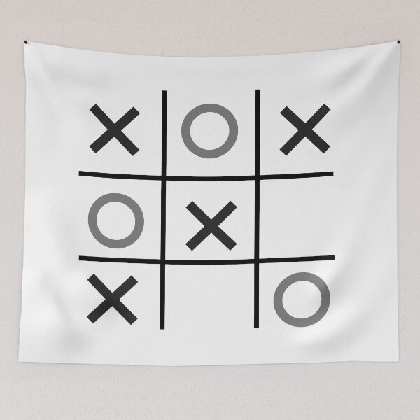 Item preview, Tic-Tac-Toe, Xs & Os, Noughts & Crosses (grey/black) designed and sold by Obawan.