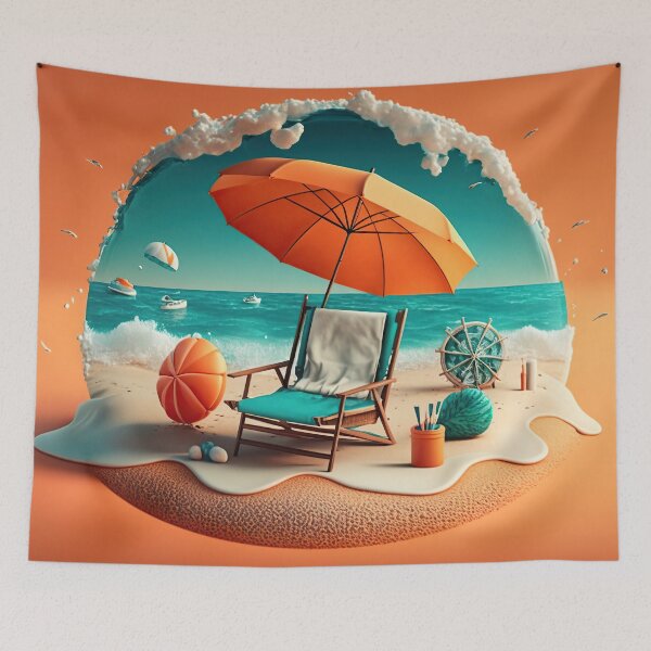 Item preview, Summer Beach and umbrella designed and sold by SceneryStudio.