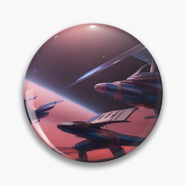 Item preview, Alien spaceship taking off from a red planet designed and sold by Typar.