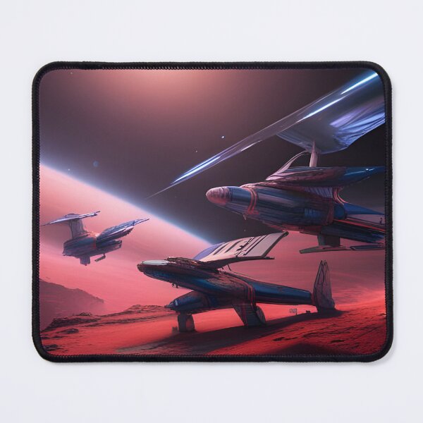 Item preview, Alien spaceship taking off from a red planet designed and sold by Typar.
