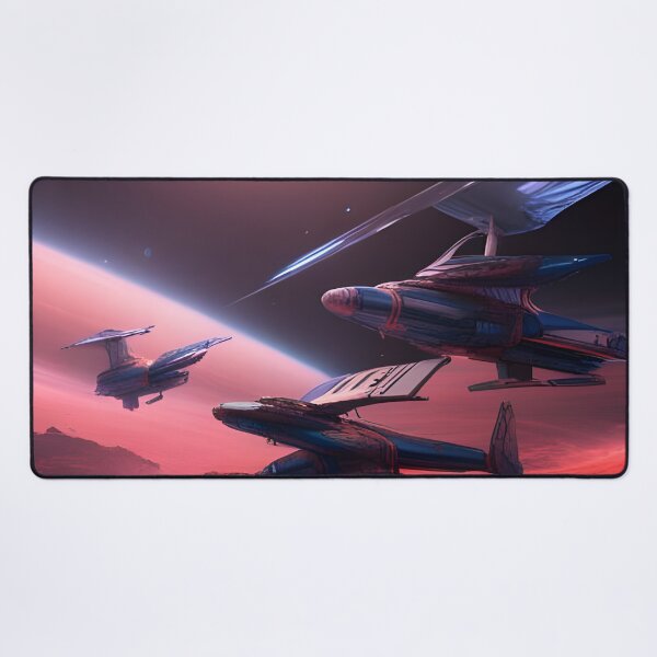 Item preview, Alien spaceship taking off from a red planet designed and sold by Typar.