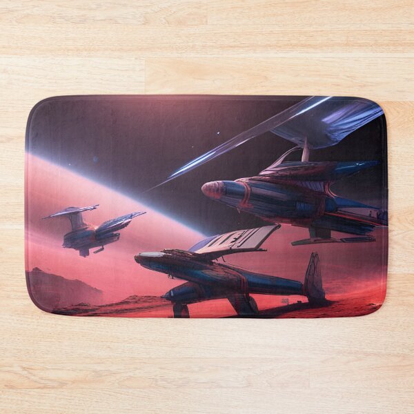 Item preview, Alien spaceship taking off from a red planet designed and sold by Typar.
