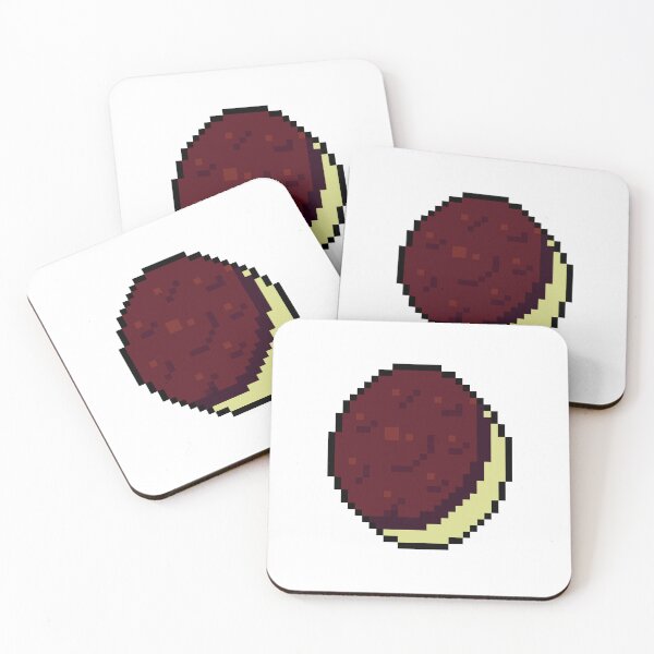 Item preview, Pixel Chocolate Cookie Ice cream Sandwich - pixel food art designed and sold by LittleFoodShop.