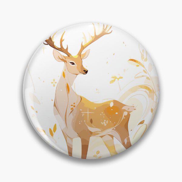 Item preview, Graceful Heritage: A Hungarian Wonder Stag Aquarelle Inspired by Folklore designed and sold by EmeraldeaArt.