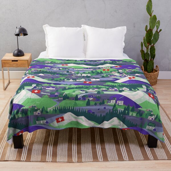Item preview, Swiss village purple designed and sold by Alessandro Remo Mazzoni Remotextiles.