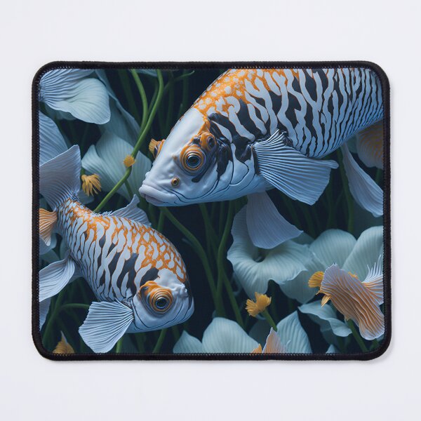 Item preview, Koi's Illusion: A Mesmerising 4K Fusion of Lilly and Fish designed and sold by AmazingLab.