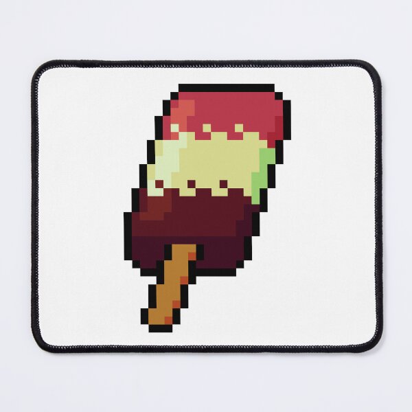 Item preview, Pixel Neapolitan popsicle - pixel food art designed and sold by LittleFoodShop.