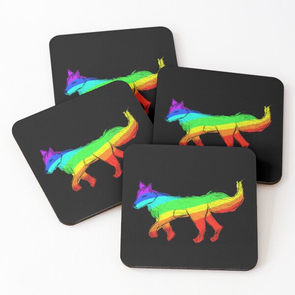 Artikelvorschau, Regenbogenfuchs-Skizze (schwarzer Hintergrund) entworfen und verkauft von KanuteSeithr.