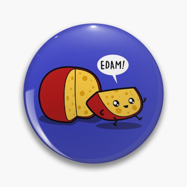 Item preview, Edam Cheese Cute Funny Original Kawaii Food Freedom Cartoon designed and sold by BoggsNicolasArt.
