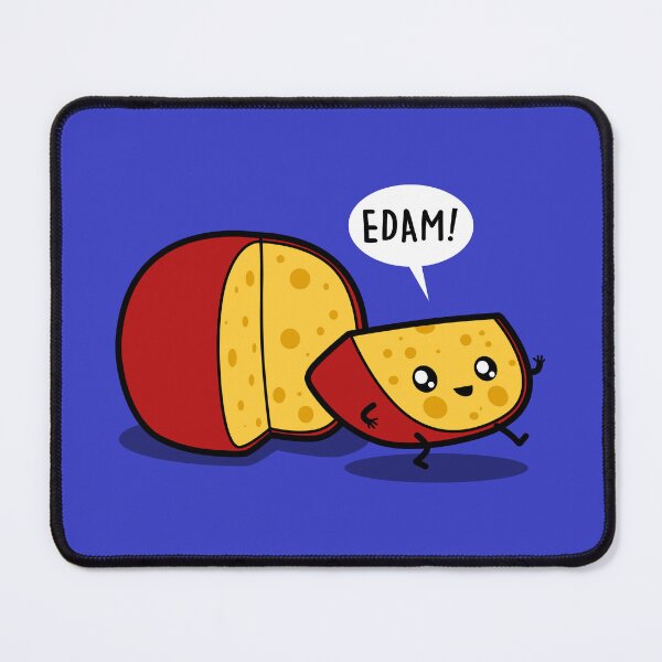 Item preview, Edam Cheese Cute Funny Original Kawaii Food Freedom Cartoon designed and sold by BoggsNicolasArt.