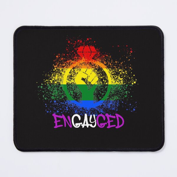Artikelvorschau, engaged,verlobt,LGBT,regenbogen,gay pride,gay entworfen und verkauft von theherbst131313.