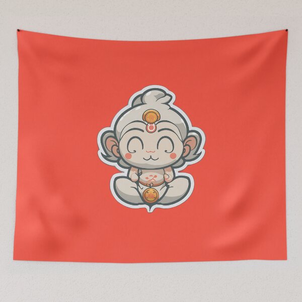 Item preview, Hanuman Cute Sticker designed and sold by LoongGeng.