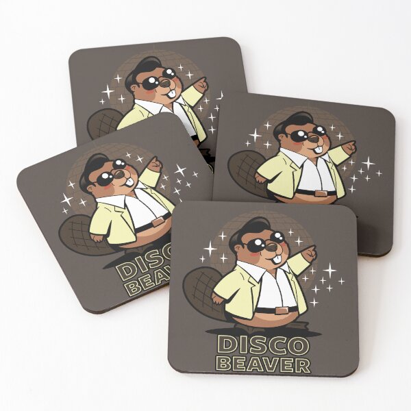 Item preview, Disco Beaver Cute Original Kawaii Retro 70's Disco Dancing Beaver designed and sold by BoggsNicolasArt.