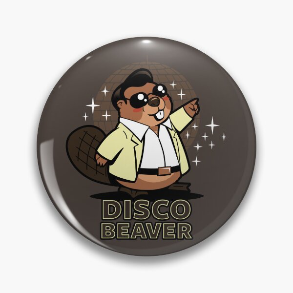 Item preview, Disco Beaver Cute Original Kawaii Retro 70's Disco Dancing Beaver designed and sold by BoggsNicolasArt.