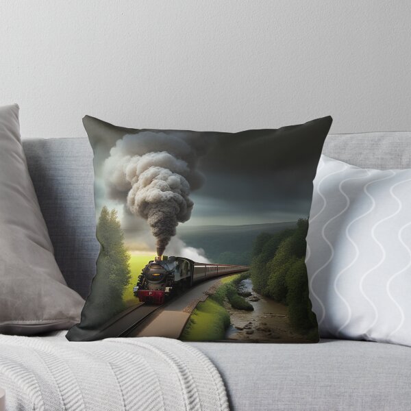 Full Steam Ahead Throw Pillow