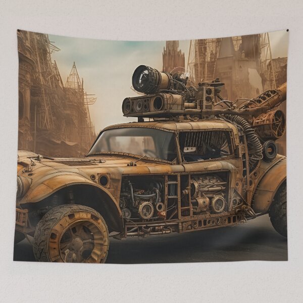 Item preview, Steampunk on the street of post-apocalyptic city 1 designed and sold by Art by Lilia.