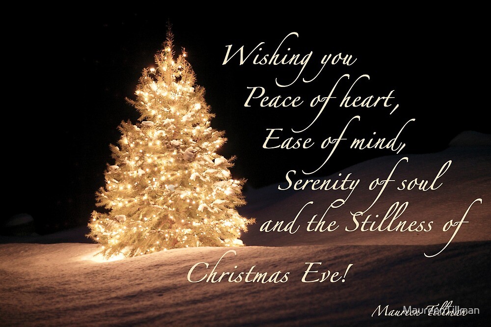 "Wishing you Peace Christmas Card" by MaureenTillman  Redbubble