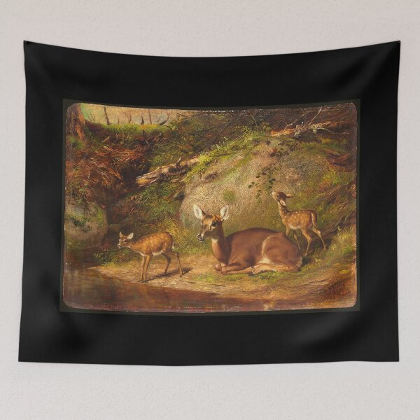Item preview, Resting Doe With Her Fawns designed and sold by KathteeDesign.