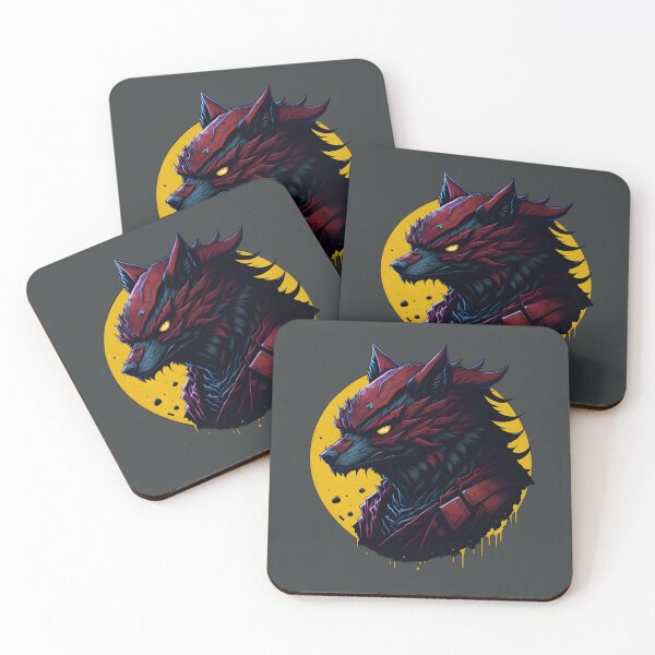 Item preview, Evil Ninja Wolf magic illustration | animal lover | evil animal art | colorful | designed and sold by AliH72.