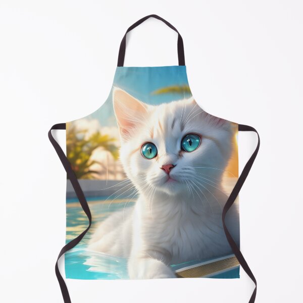 Item preview, Cute kitten Yuna in the pool designed and sold by YuniaMiyu.