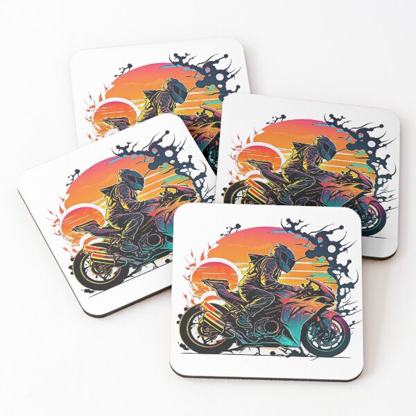 Item preview, Sport motorcycle colorful with sunset, sticker design, cool, aesthetic, bike, motorccyle designed and sold by YammsDesign.