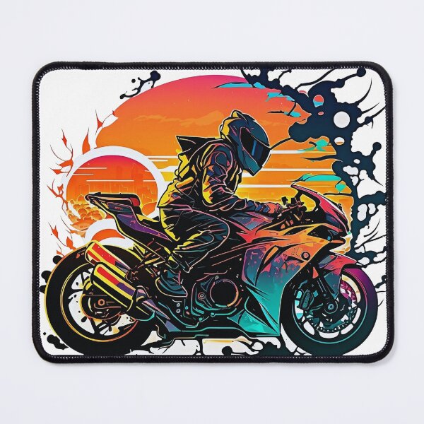Item preview, Sport motorcycle colorful with sunset, sticker design, cool, aesthetic, bike, motorccyle designed and sold by YammsDesign.