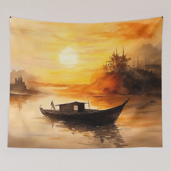 Item preview, Evening on the lake designed and sold by SimpleWallArt.