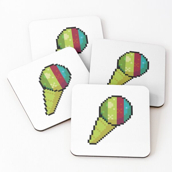 Item preview, Pixel Rainbow Snow cone - pixel food art designed and sold by LittleFoodShop.