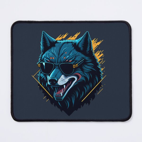 Item preview, Evil Ninja Wolf magic illustration | animal lover | evil animal art | wearing glasses designed and sold by AliH72.