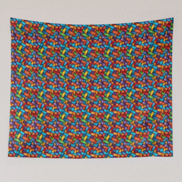 Item preview, Woven Color Planes: Vibrant Artwork Print designed and sold by Loftninjas.