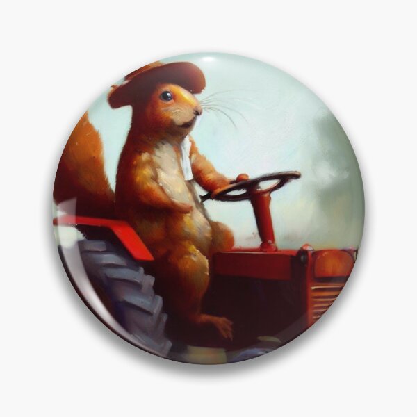 Item preview, Squirrel Farmer on a Tractor designed and sold by CrankyOldDude.