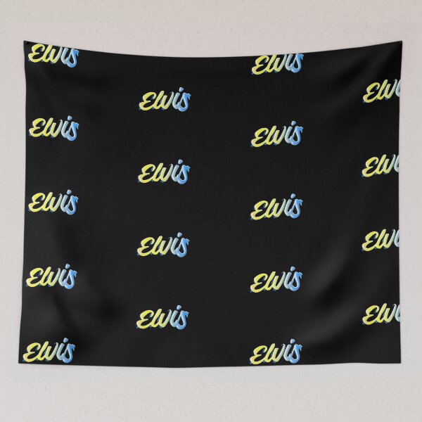 Item preview, Graffiti Pastel Rainbow Elvis Name Label (Black) designed and sold by NafilNafiz.