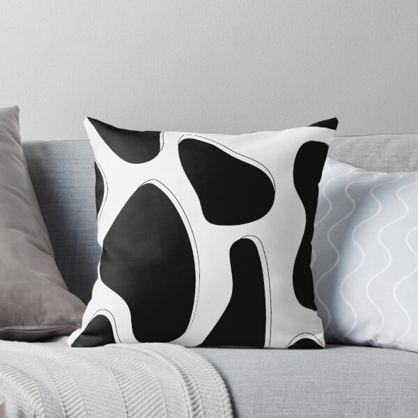 Item preview, How Now Black Cow Print designed and sold by ThrowCushionCo.