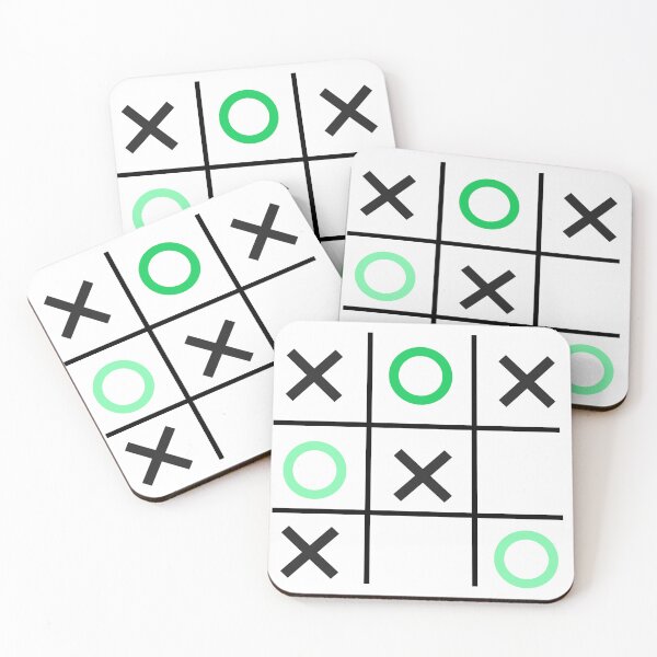 Aperçu de l'œuvre Tic-Tac-Toe, Xs & Os, zéros et amp; Croix (dégradé vert) créée et vendue par Obawan.