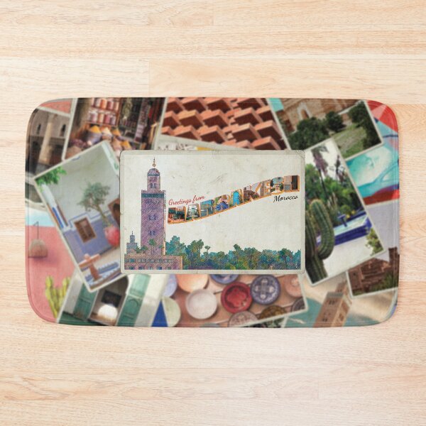 Item preview, Greetings from Marrakesh in Morocco Vintage style retro souvenir designed and sold by DeveloperProp0.