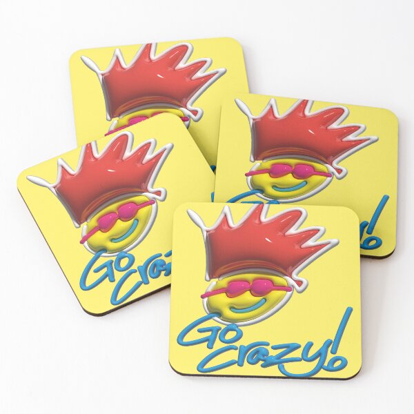 Item preview, Go crazy, cool 3D illustration, funny face designed and sold by utaart.