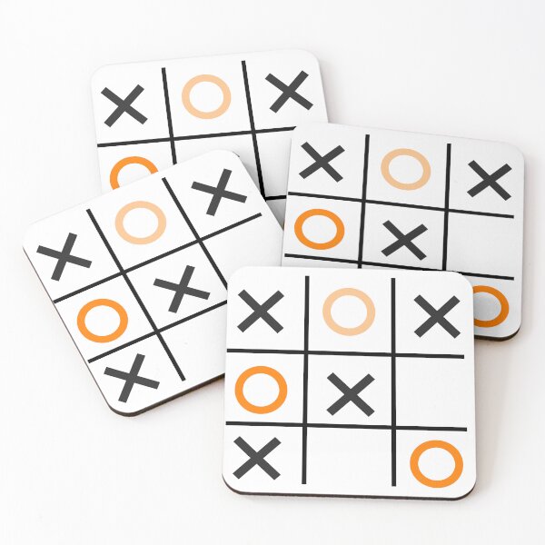 Aperçu de l'œuvre Tic-Tac-Toe, Xs & Os, zéros et amp; Croix (nuances/dégradés orange) créée et vendue par Obawan.