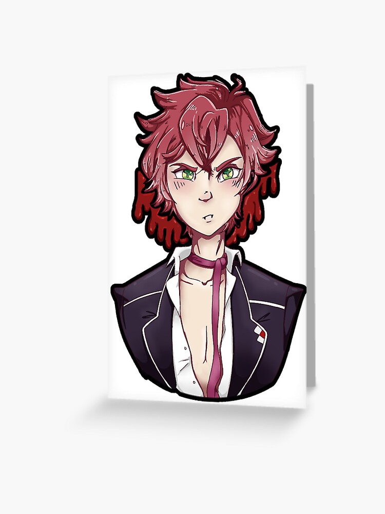 Diabolik Lovers Ayato Sakamaki Headshot Prints Greeting Card By Majorspacebirb Redbubble