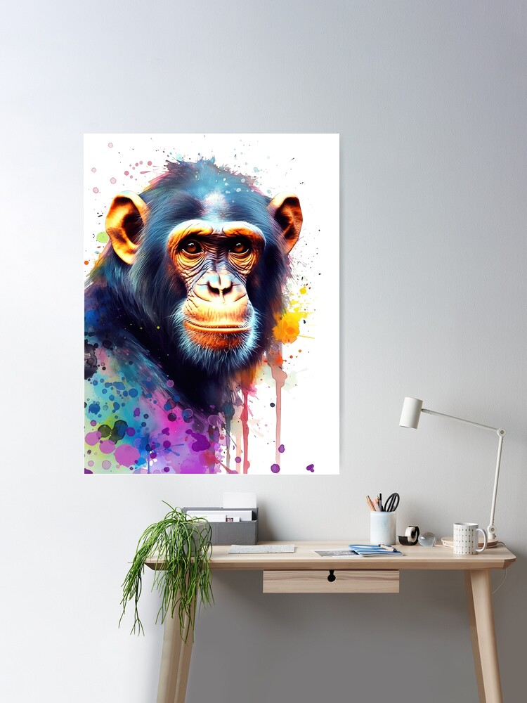 Monkey Poster for Sale by Rosaliartbook