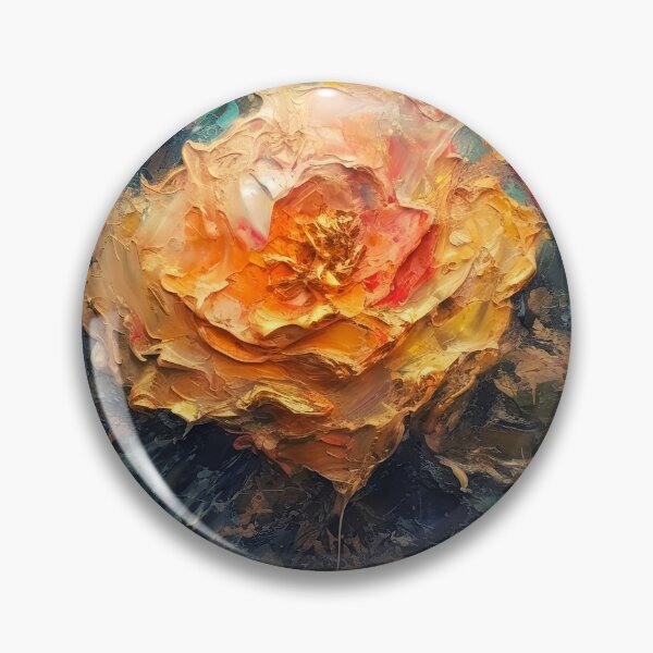 Item preview, Impasto Rose - 3D textured painting 1 designed and sold by Red Witch Art.